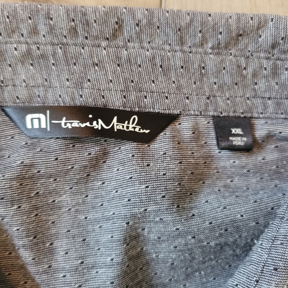 Travis Mathew Men's Gray Golf Polo - Picture 3 of 6